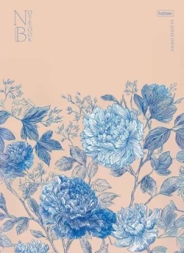 Тетрадь А4 7БЦ 160л кл. сшивка Hatber "Королевские пионы" мат.лам.5цв.блок, запеч.форз.