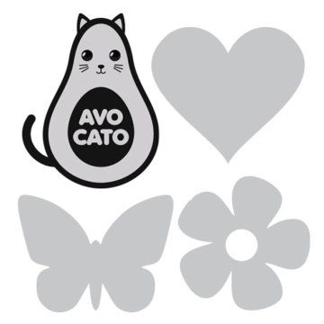 Наклейки светоотражающие "Avocato" 6,5*5,5см сереб.-белые