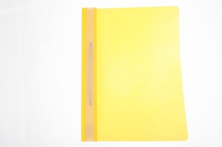 Скоросшив. пласт. прозр. верх.  жёлтый, 0.12/0.15
