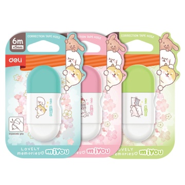 Корректирующая лента Deli 5мм*6м, ассорти