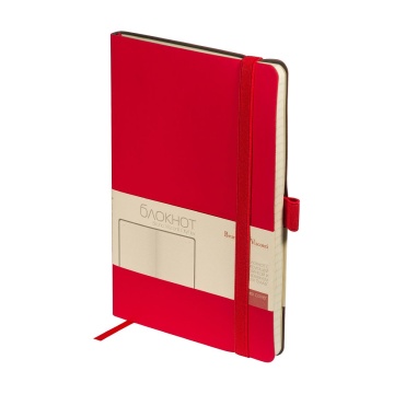 Записная книжка А5  80л. кожзам, мягк.пер. "Cityflex. Красный" лин., резинка