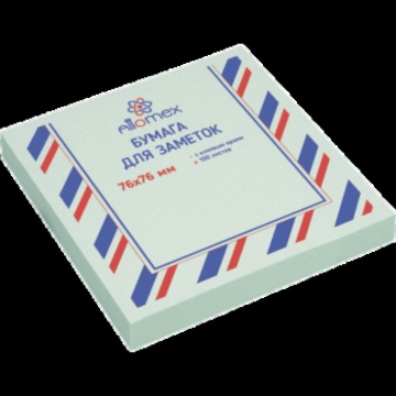 Бумага с липким краем (76*76мм)  100л, голубая