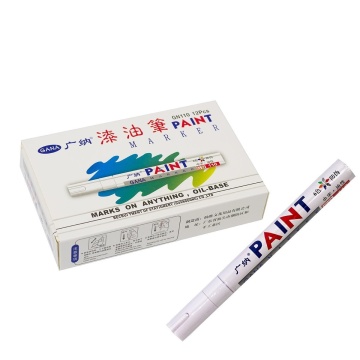 Маркер - краска  "Alingar", белая, пулевидный, 2-4 мм