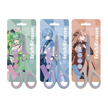 Ножницы EK "Endeavor Manga" 16 см, ассорти