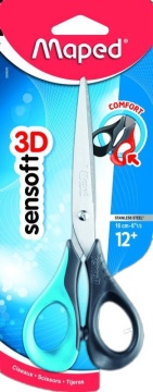 Ножницы MAPED "SENSOFT" 16 cм, симметричные, гибкие ручки