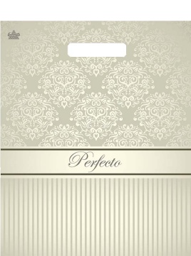 Пакет 37*30см (90мк) с вырубной ручкой "Перфекто Бежевое серебро" ПВД