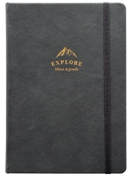 Ежедневник дат. 2026г А5 176л., иск.замша, тв.пер. "Explore. Черный" +ПОДАРОК