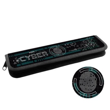 Пенал 1 отд. для кистей (270*70*27) молния, ткань "Кибер схема"