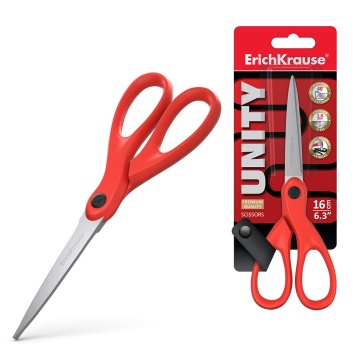 Ножницы EK "Unity" 16 см, красные