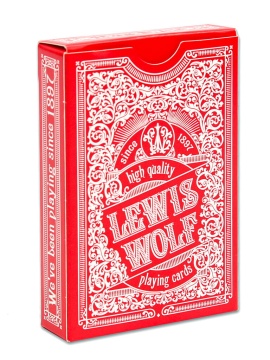 Карты игральные 54шт,  "Lewis & Wolf" red, пластик