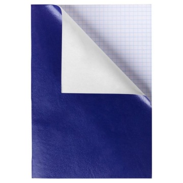 Тетрадь А4 96л кл. скоба бумвинил Hatber "METALLIC Синяя"