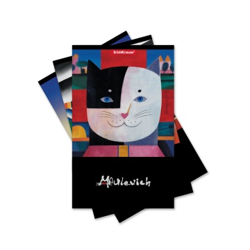 Записная книга на скобе ErichKrause Мяулевич, 112х181 мм, 32 листа, в точку