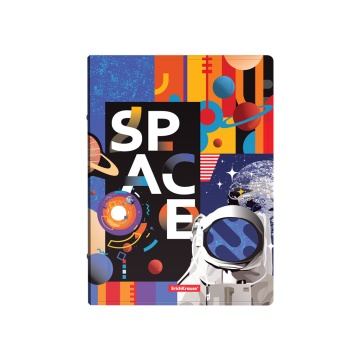 Папка-скоросшиватель пластиковая с пружинным механизмом ErichKrause Cosmonaut, A4 (в пакете по 4 шт