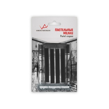 Пастель сухая 4шт VISTA-ARTISTA черный
