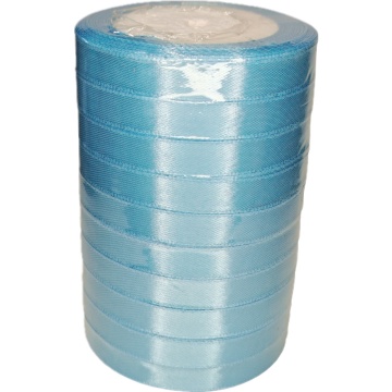 Лента упаковочная атласная 12мм, 22 м голубая (10шт/уп)