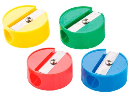 Точилка 1 отв., пласт.корпус, ассорти