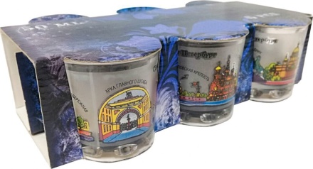 Набор стопок 6шт. "Санкт-Петербург" цветн.рисунок