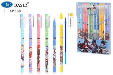 Ручка гелевая стираемая : "АНИМЕ"