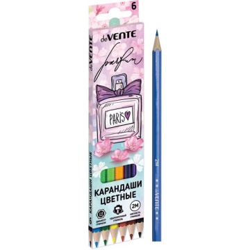 Карандаши цвет.  6цв  deVENTE  Perfume"   2М, шестигранные