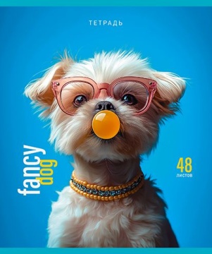 Тетрадь А5 48л кл. ПЗБМ "Модные зверушки" мат.лам., выб.УФ-лак, конгрев