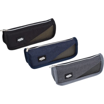 Пенал-косметичка (210*45*70) молния, ткань "Sport",с каучуковой аппликацией, 3 дизайна