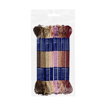 Набор ниток мулине "Gamma" 100% вискоза, 8м , Северная сказка, 8шт