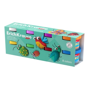 Тесто для лепки 8 цв.*35гр. Erich Krause "Baby" с Алоэ Вера