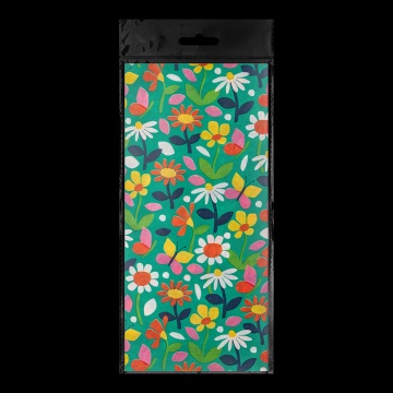 Набор ErichKrause Decor 4 листа упаковочной бумаги тишью Цветочная поляна  50х70см