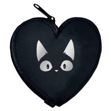 Кошелек для банкнот и монет Феникс+ "Серебряный котик" 9*9см, кожзам., молния