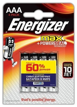 Батарейка LR-03 (ААА) ENERGIZER Max, блистер, цена за 1 шт.