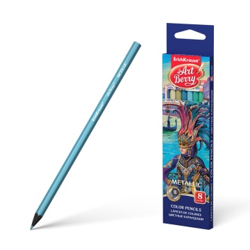 Карандаши цвет. 8цв Erich Krause METALLIC