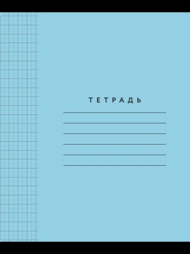 Тетрадь А5 12л кл. крупн. ПИШУ КРАСИВО "Голубая обложка. Цифры и буквы" 8*8мм с пунктир.разделением