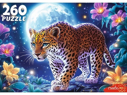 Пазлы 260 элементов 237*330мм. "Лунный леопард"