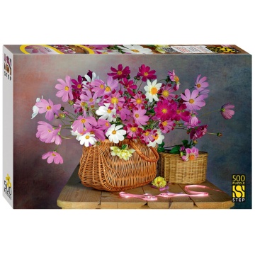 Пазлы 500 элементов 500*345мм. "Букет космей"