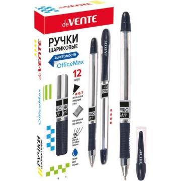Ручка шар. deVENTE "OfficeMax", 0,7мм, масл. основа, игольчатая, синяя,