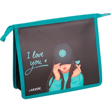 Папка д/тетрад. А5 (243x200x80) 1отд. молния сверху, пластик "K-Pop Heartbeat"