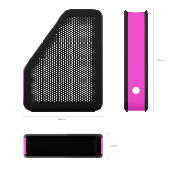 Подставка для бумаг вертикальная пластиковая ErichKrause Forte, Accent, 75мм, черный с розовой вста