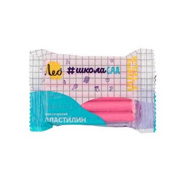 Пластилин классический  50 гр "Учись" розовый