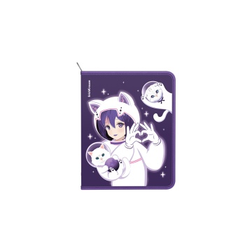 Папка д/тетрад. А5 (245*190*30) 1отд. молния вокруг, пластик "Space Anime"