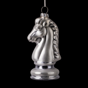 Украшение ErichKrause Decor Ход конем белый 9см, стекло