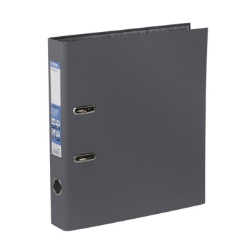 Регистратор А4  50мм PVC, Classic, серый, карман