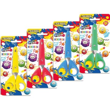 Ножницы детские "deVENTE. Cosmo" 13см, пластик.кольца, в чехле