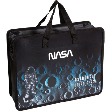 Папка А4 (335*260*100) с ручками, молния, пластик" NASA "