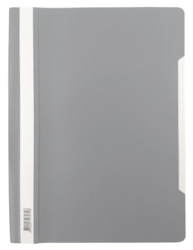 Скоросшив. пласт. прозр. верх.  серый Люкс , 0.14/0.18