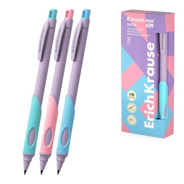 Карандаш цанговый "ErgoLine. Kids Pastel" 2мм, с точилкой