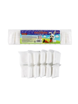 Пластилин супер легкий БЕЛЫЙ 12шт*10гр