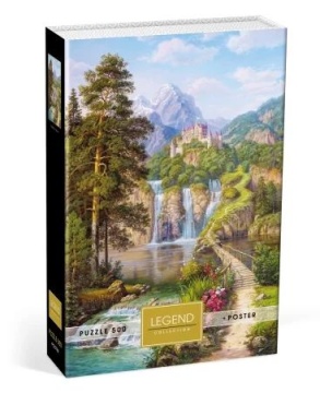 Пазлы 500 элементов 480*330мм. "LEGEND. Замок в горах" + постер, в подар.уп-ке