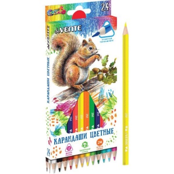 Карандаши цвет. 24цв deVENTE Trio  2М, трехгранные
