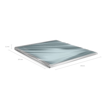 Тетрадь общая с пластиковой обложкой на спирали ErichKrause Reef, бирюзовый, А4, 80 листов, клетка