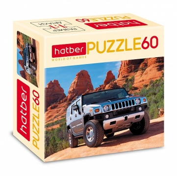 Пазлы   60 элементов  230*165мм. "Внедорожник в горах"